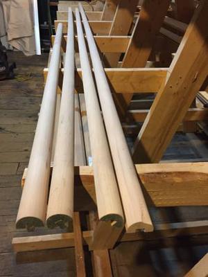 31' of 1 3/8" Maple Half Round Mouldings