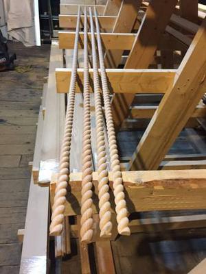 32' and 15' of Oak and Maple Rope Mouldings