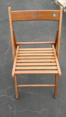 4 Wooden Fold Up Chairs