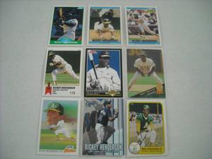 RICKY HENDERSON CARD COLLECTION FOR SALE