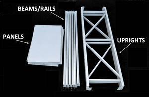 White, Solid Powdercoated Shelving, Racking