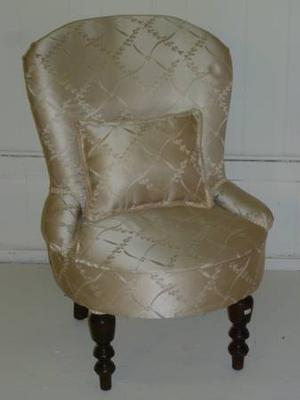 Antique slipper style bedroom chair