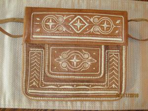 **EMBROIDERED MORROCCAN LEATHER PURSE***