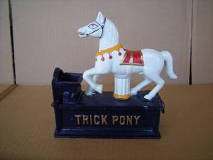 Trick Pony Mechanical Cast Iron Bank