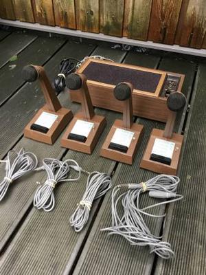 Vintage Darome Intercom Speaker & 4 Microphones
