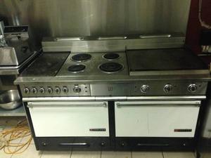 garland 4 burner stove double oven with flat top grill