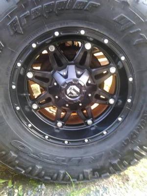 37x12.5 nitto mud tires & 17 inch fuel rims