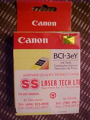 Canon BCI-3eY Yellow Ink Tank, NEW in sealed packing