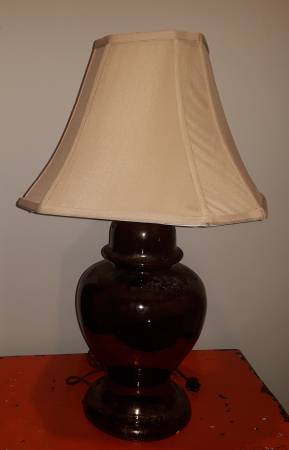 Ceramic Bronze Coloured Living Room Table Lamp