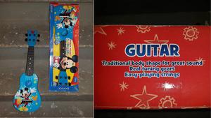 Mickey Mouse Kids Plastic Guitar in original packaging