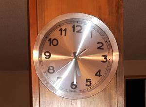 Silver Quartz Wall Clock