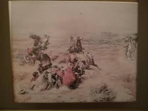 Vintage Framed Print of "The Strenous Life" by Charles M
