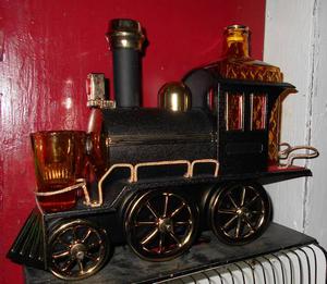 Vintage Train Brandy Decanter
