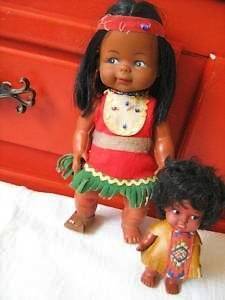 2 Small Native American Dolls--$15.both