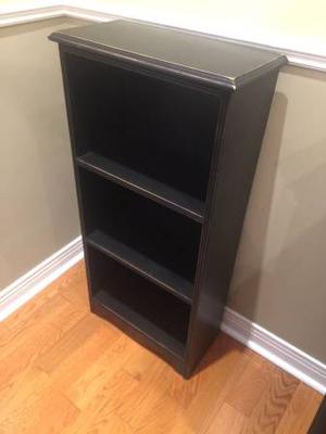 Antique Bookcase - Black - Shabby Chic - 3 Shelf