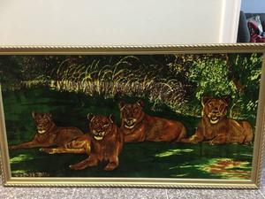 BEAUTIFUL WALL LION PICTURE ON CANVAS FOR SALE
