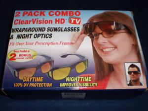 Clearvision HD Wraparound Sunglases and Night Optics, NEW in