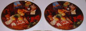 Franklin Mint Collector Plate Lot: To all a good night teddy