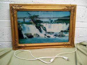Fun Electric Light Up Waterfall Picture, Makes Sounds