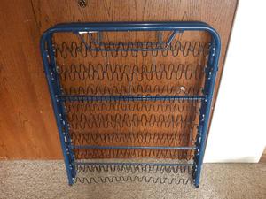 Metal Navy-Blue Twin Fold-Up Bed Frame