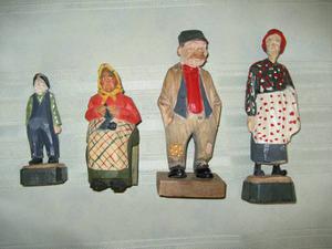 Vintage Carved Wooden Figures