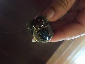 Vintage Sterling Silver Ring (Size 7) with Beautiful Stones