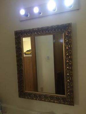 WASHROOM MIRROR AND LIGHT FOR SALE