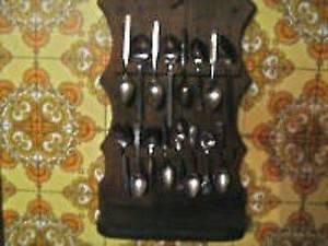 Wooden Spoon Rack + 16 Spoons--$29.