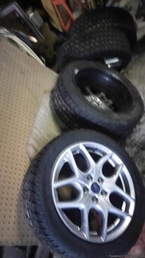 Mounted snow tires