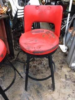 Red bar style stool