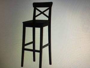 3 Bar Stools With Backrest