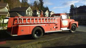 antique  fire truck service body