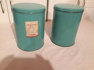 2 ORIGINAL VINTAGE NADEAU LABORATORY PHARMACY CAN CONTAINER
