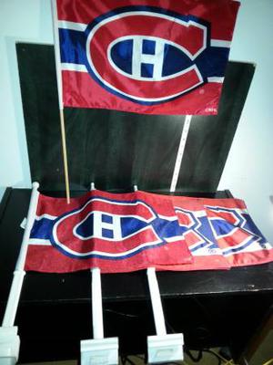 4 NHL Montreal Canadiens Flags