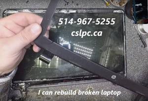 Broken Laptops hinges repair and rebuild in Montreal