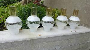 ** Collection of Antique Hurricane Lamp Shades (5) **