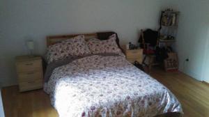 IKEA Queen Size Bed Frame and Matress (Tarva) plus Side