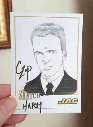 ** JAG Sketch Card - David James Elliott (Harmon Rabb) **