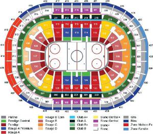MONTREAL CANADIENS CENTER REDS 103 ROW 'G'-ROUGES 103 RANGEE