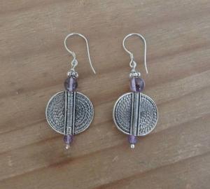 Silver & Amethyst earrings
