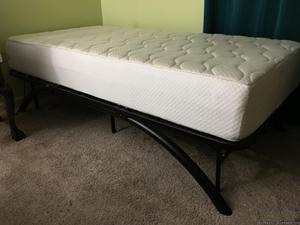 Twin bed new frame and memory mattress