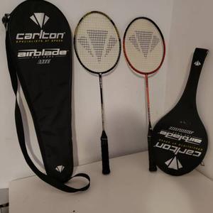 Two Carlton Badminton Rackets, New Grip Tape, Covers, price