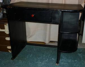 Vintage Black Wood Desk