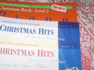 BRAND NEW ALFREDS PIANO CHRISTMAS BOOKS LEVELS ONE & TWO