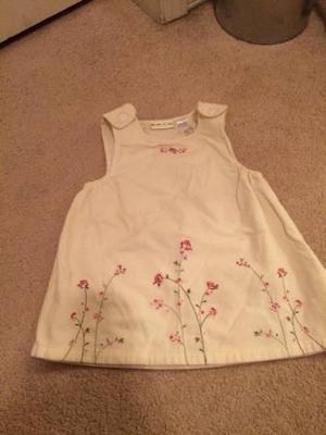 Corduroy dress with rose embroidery size 18 months