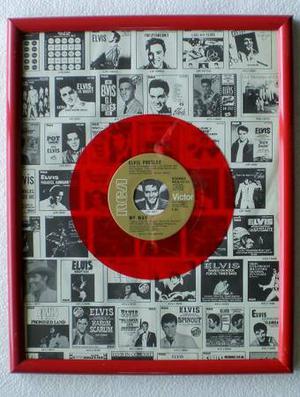 Elvis Presley Picture Frame with 7" Red Vinyl