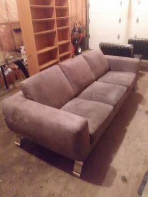 Grey microfiber sofa