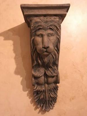 Lion head sculpture
