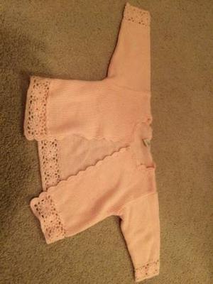 Size 3 - 6 months pink knit sweater