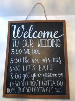 Wedding Reception Program Sign
